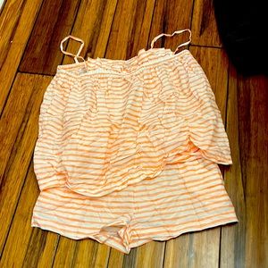 Lake Pajamas Pima ruffle short set. Never worn!